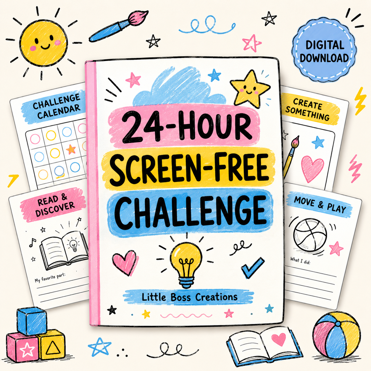 24- Hour Screen Free Challenge!