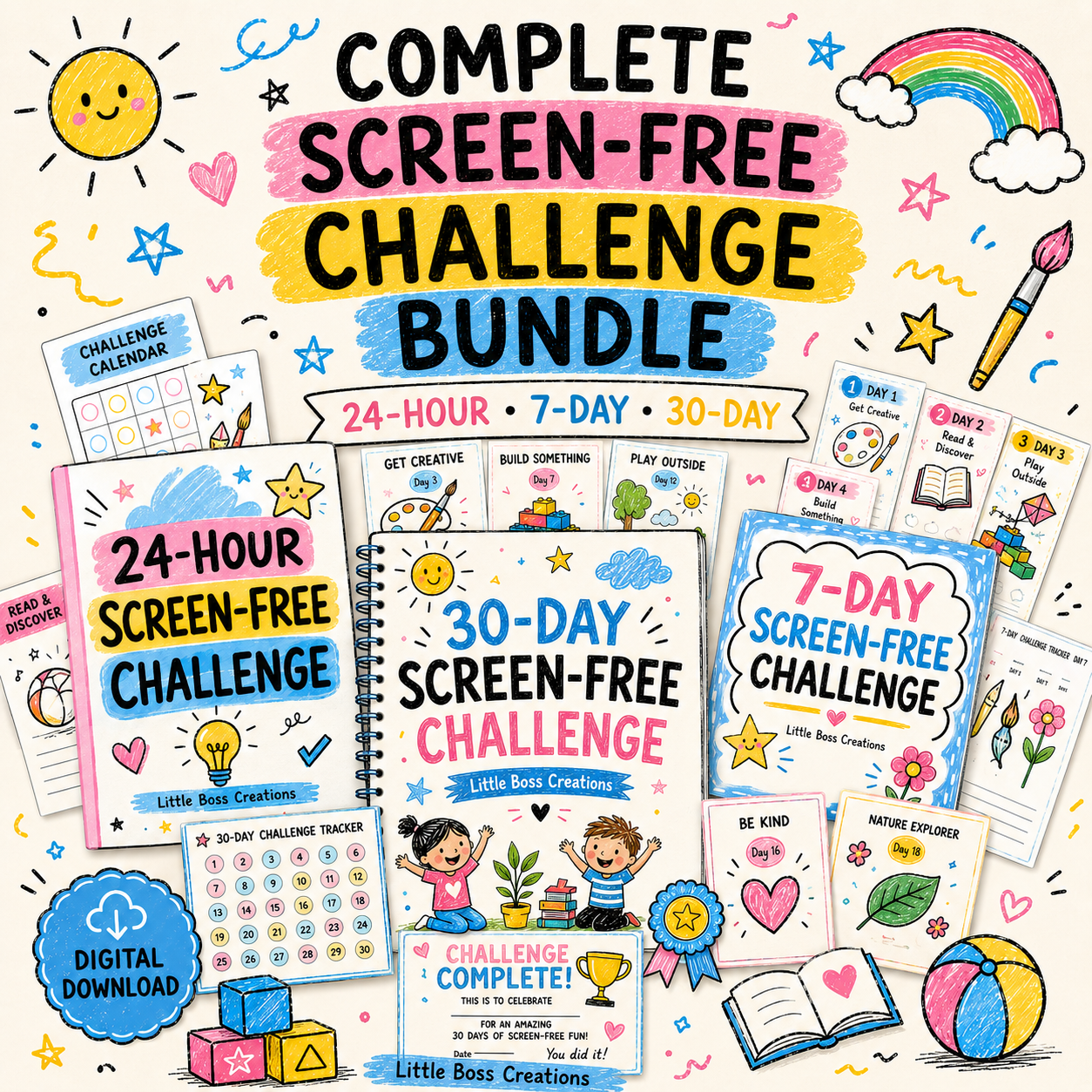 Complete Screen Free Challenge Bundle